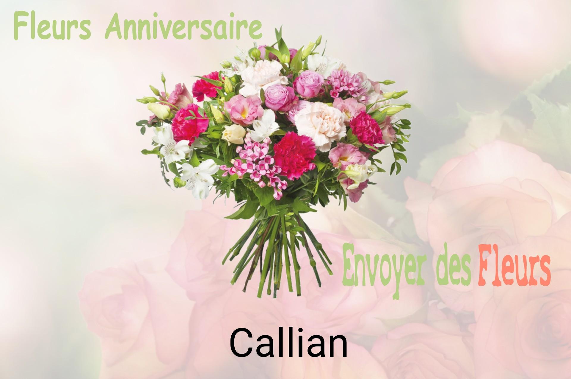 Bouquet de fleurs d’anniversaire livré à Callian