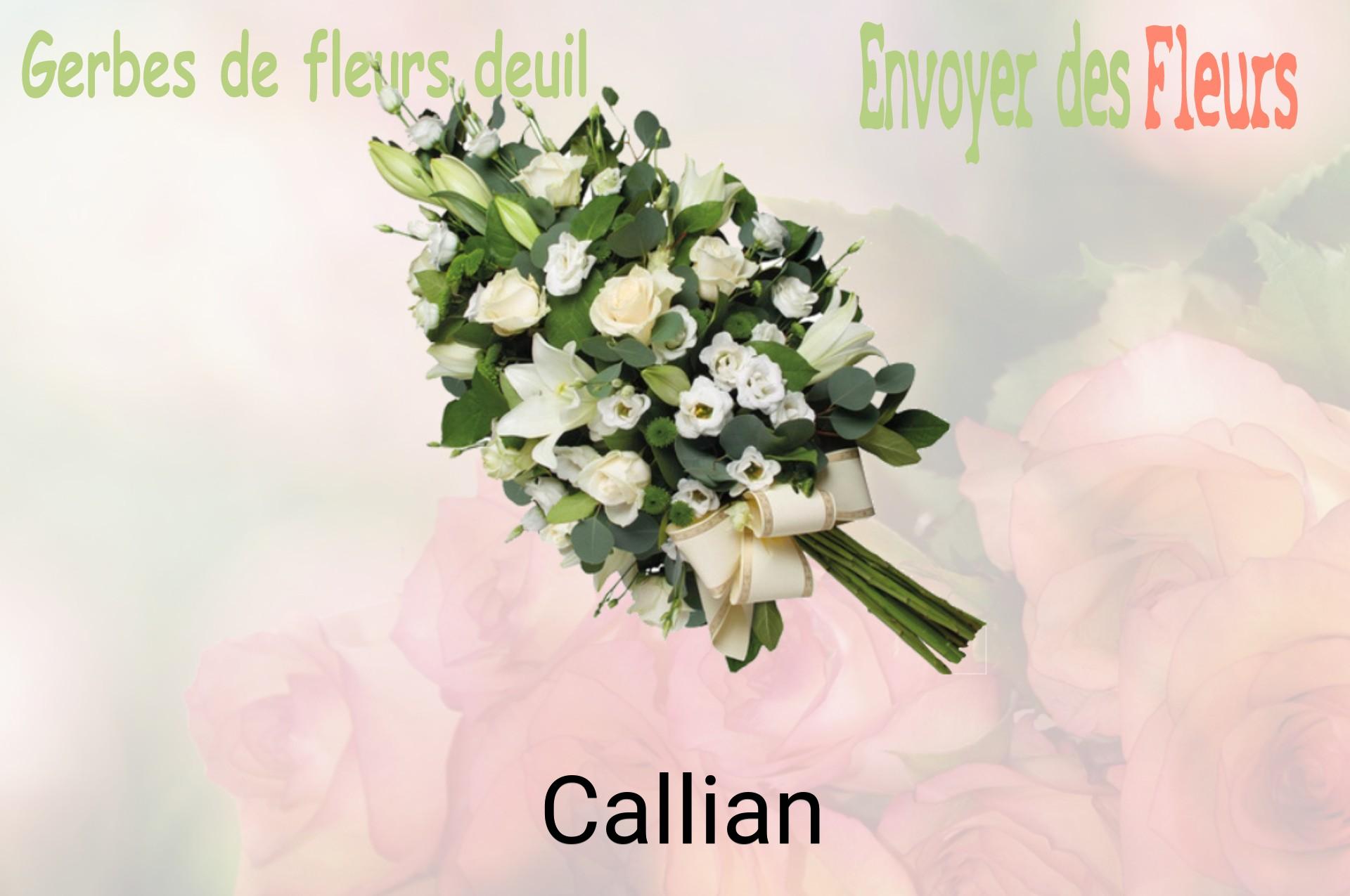 Gerbe de fleurs de deuil livrée à Callian